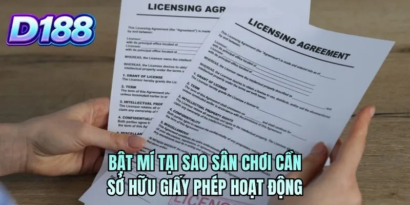 Bật mí tại sao sân chơi cần sở hữu giấy phép hoạt động