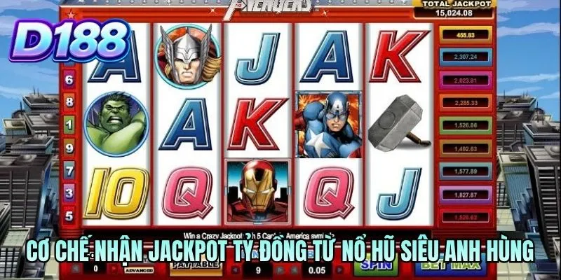 Cơ chế nhận Jackpot tỷ đồng từ nổ hũ siêu anh hùng