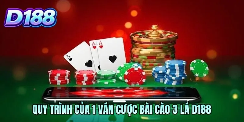 Quy trình của 1 ván cược Bài Cào 3 lá D188
